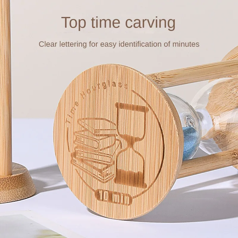 Creative Bamboo Fluorescent Or No Hourglass Timer Office Home Bedroom Decoration 1-30 Minute Ambient Luminous Hourglass