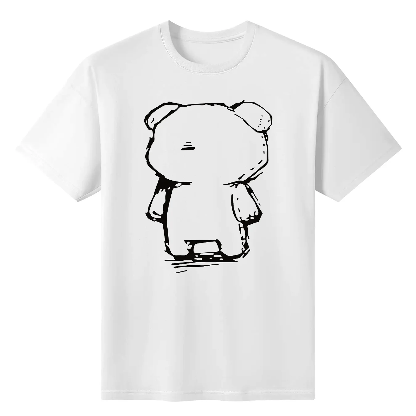 

Mens T-Shirt Cartoon Cute Little Bear Printing Fashion T Shirt Round Neck Man Tee Tops Cotton Tee Shirt Design Man Short Sleeved