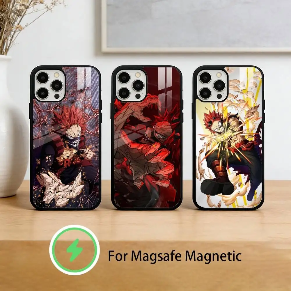 

MHA K-Kirishima Eijirou Phone Case For iPhone 17/16/15/14/13/12/Plus/Pro/Max for Magnetic Wireless Charging