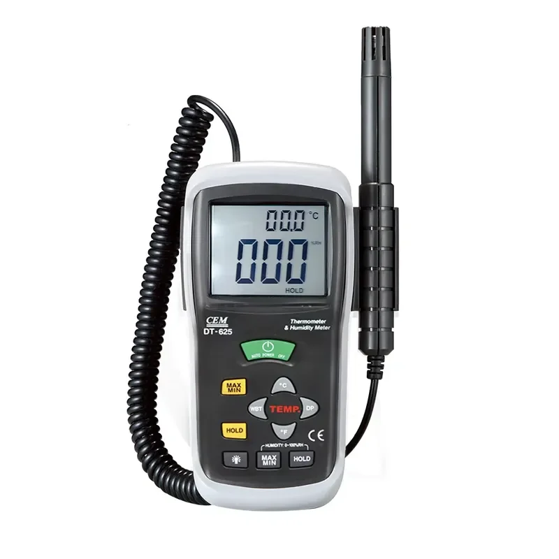 CEM DT-625 Thermo-hygrometer with Wet Bulb Temperature Dew Point Temperature for Lab Industrial Engineer Professional Use