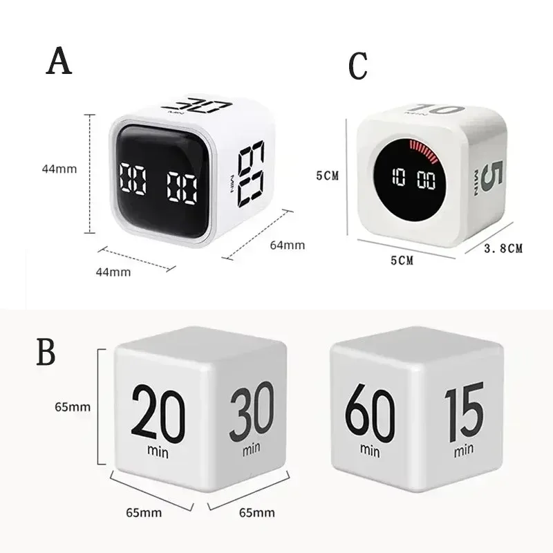 New Flip Sensing Timer, Kitchen Cooking Countdown Reminder, Digital Alarm Clock, Self Discipline Management Time~