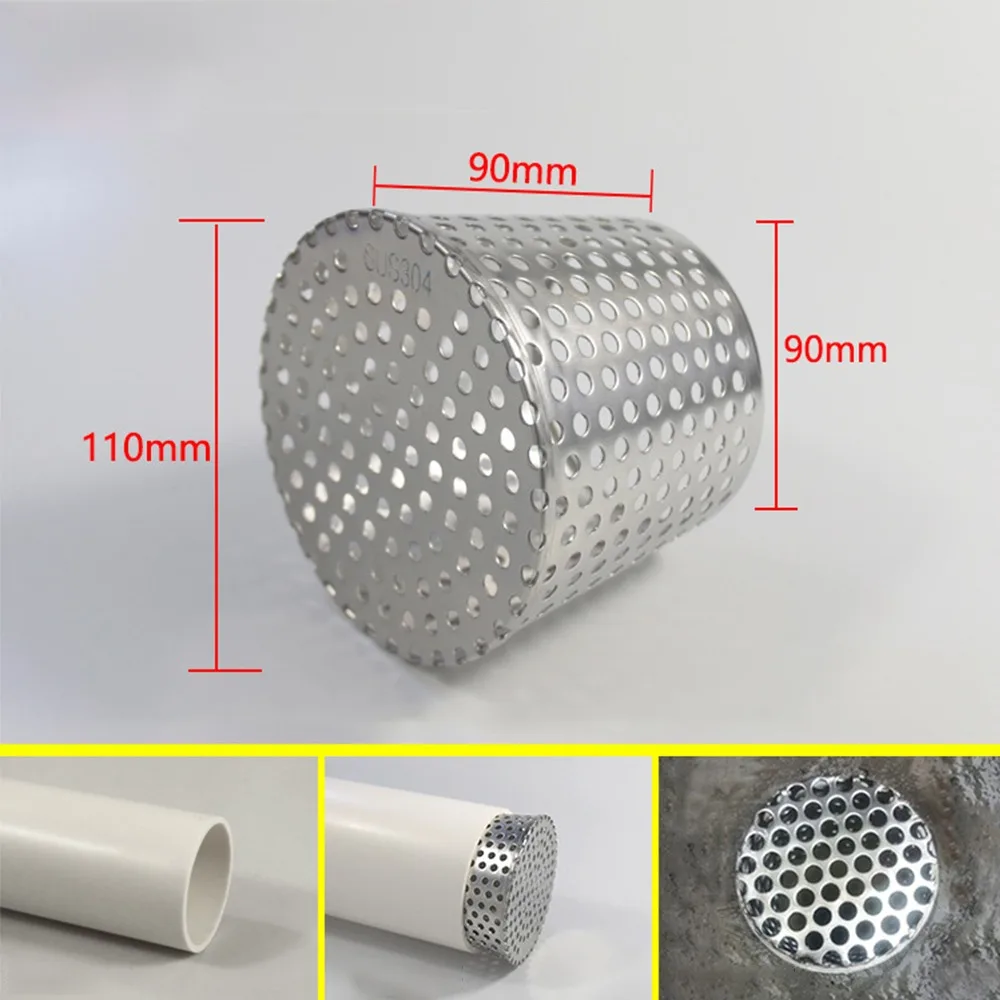 Durable Stainless Steel Anti Blocking Floor Drain Drainage Filter Screen Gutter Guard Side Circular Outdoor Tool