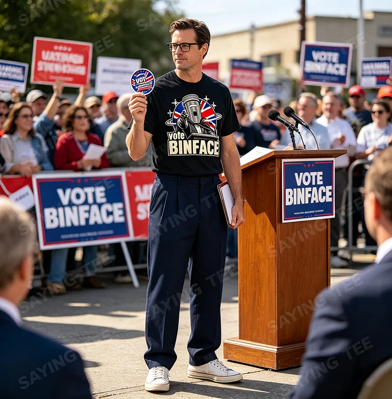 Count Binface Shirt Count Binface Votes Clean Up Clacton T-Shirt Y2k Humor Clean Up Clacton Campaign Graphic Saying Tee Novelty