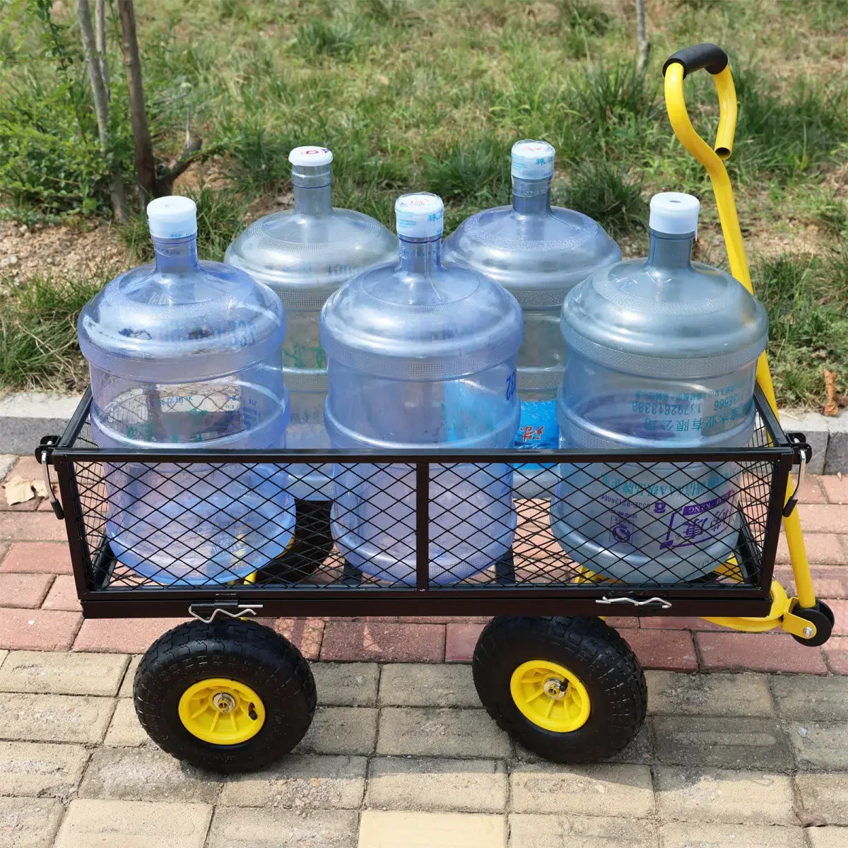 Tool cart, trolley, flatbed truck, trailer, slot car, foldable network car, side gear removable grid pull cart