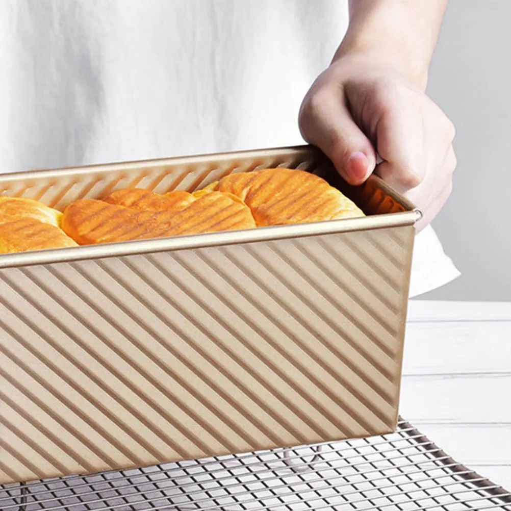 

Toast Box Square Bread Mold Loaf Pan Bakeware Oven Safe Aluminized Steel Non Stick Coating 350℃ Easy Clean Home Use Practical