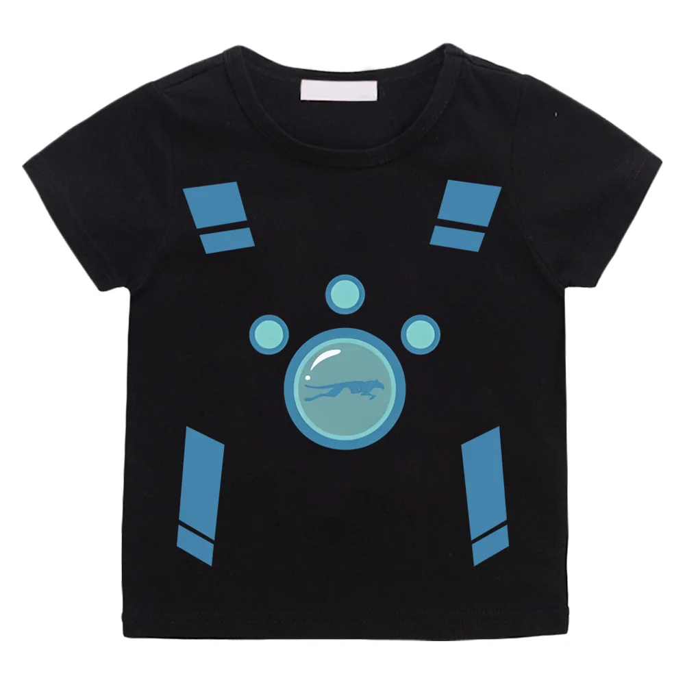 Wild Kratts Creature Power SuitT-shirt High Quality Cartoon Print Trend 100%Cotton Tee-shirt Sleeve Boy/girl Round Neck T Shirt