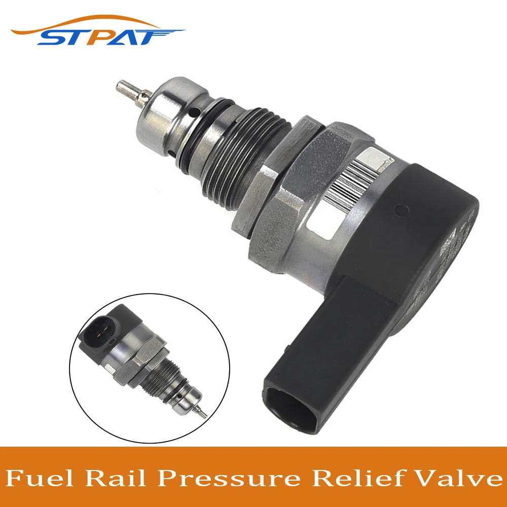 

STPAT 057130764H Fuel Rail Pressure Relief Valve For Audi VW Touran Transporter Tiguan Eos Skoda Seat 2.0 0281006002 0281002859