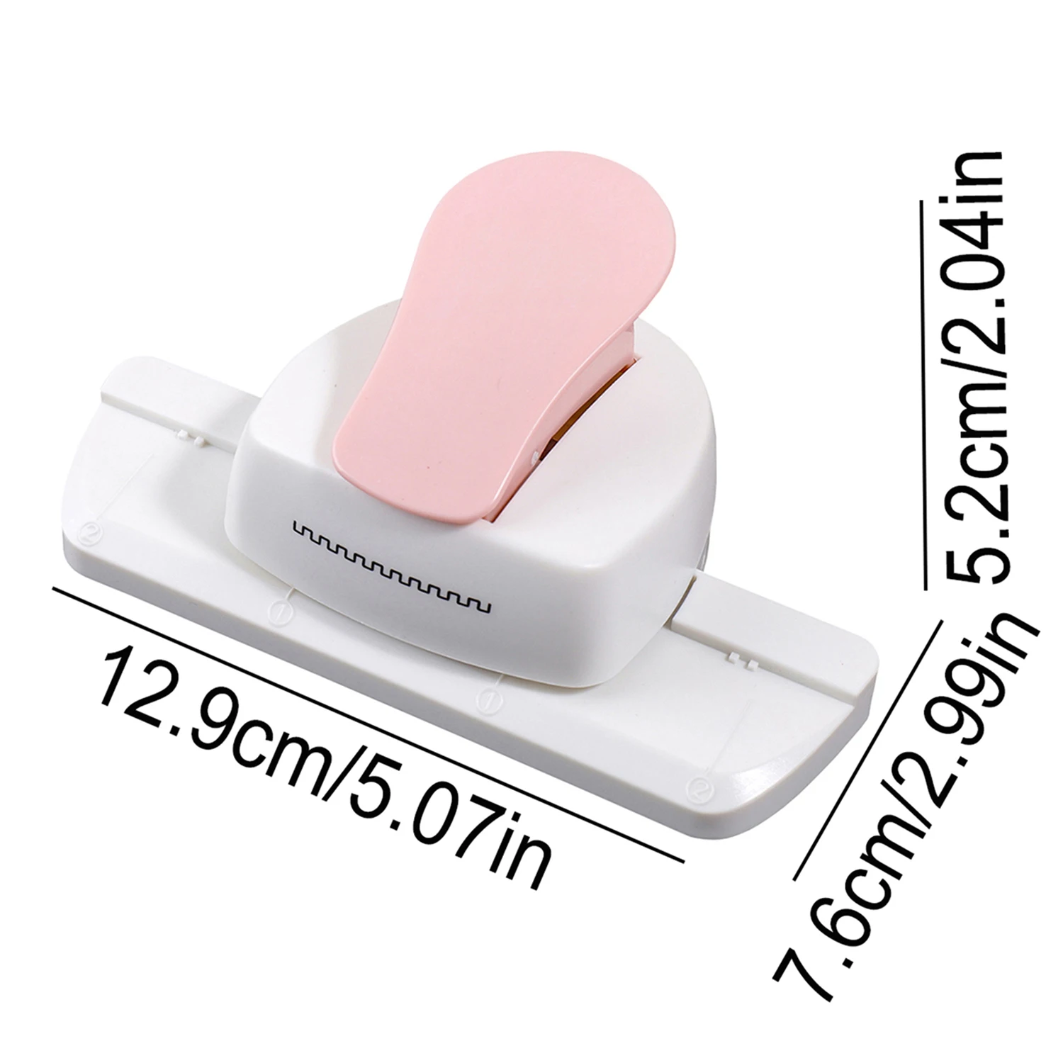 Serrated Edge Handheld Paper Embosser, Portable and Labor-Saving Hole Puncher, Suitable for DIY Journals, Pink Handicrafts