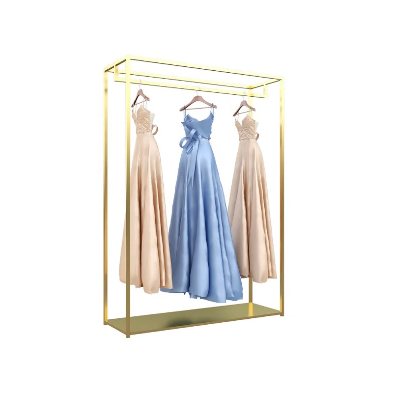 

custom.High end rapid iron frame floor custom shelf wedding dress display rack for clothing store