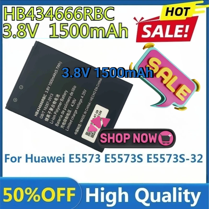 

New HB434666RBC High Quality Replaceable 1500mAh Battery for Huawei E5573 E5573S E5573S-32 E5573S-320 E5573S-606 E5573S-806