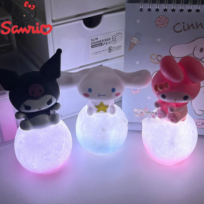 

Sanrio Night Light Hello Kitty Kuromi Cinnamoroll Melody Glowing Toy Bedside Lamp Kawaii Cute Children Kid Birthday Cartoon Gift