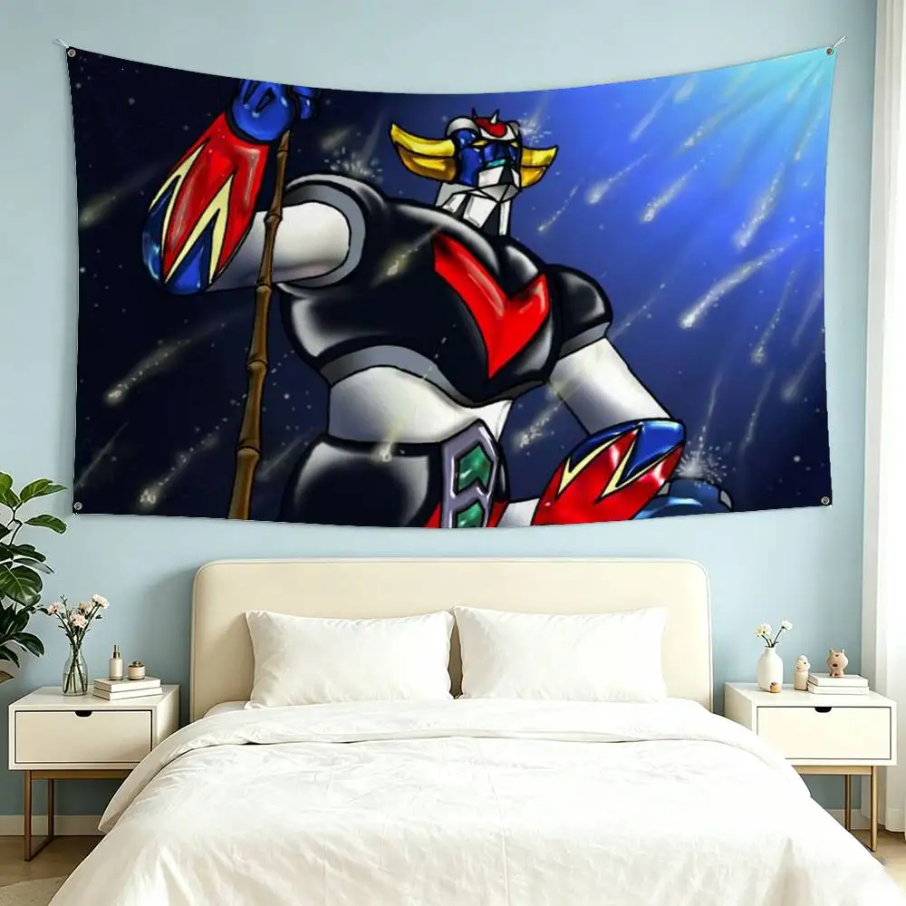 Classic Anime Goldorak A-Actarus  Flags for Bedrooms Home Decor Items Outdoor Decors Garage Decoration Flaga