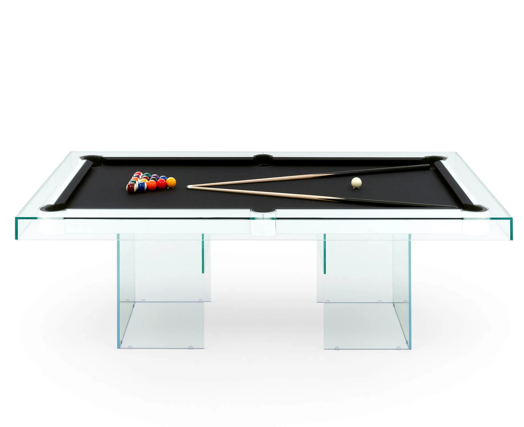 Luxury Customized Modern 9ft/8ft/7ft Pool Table Glass Legs for Modern Home Game Room Billiard  Glass Table