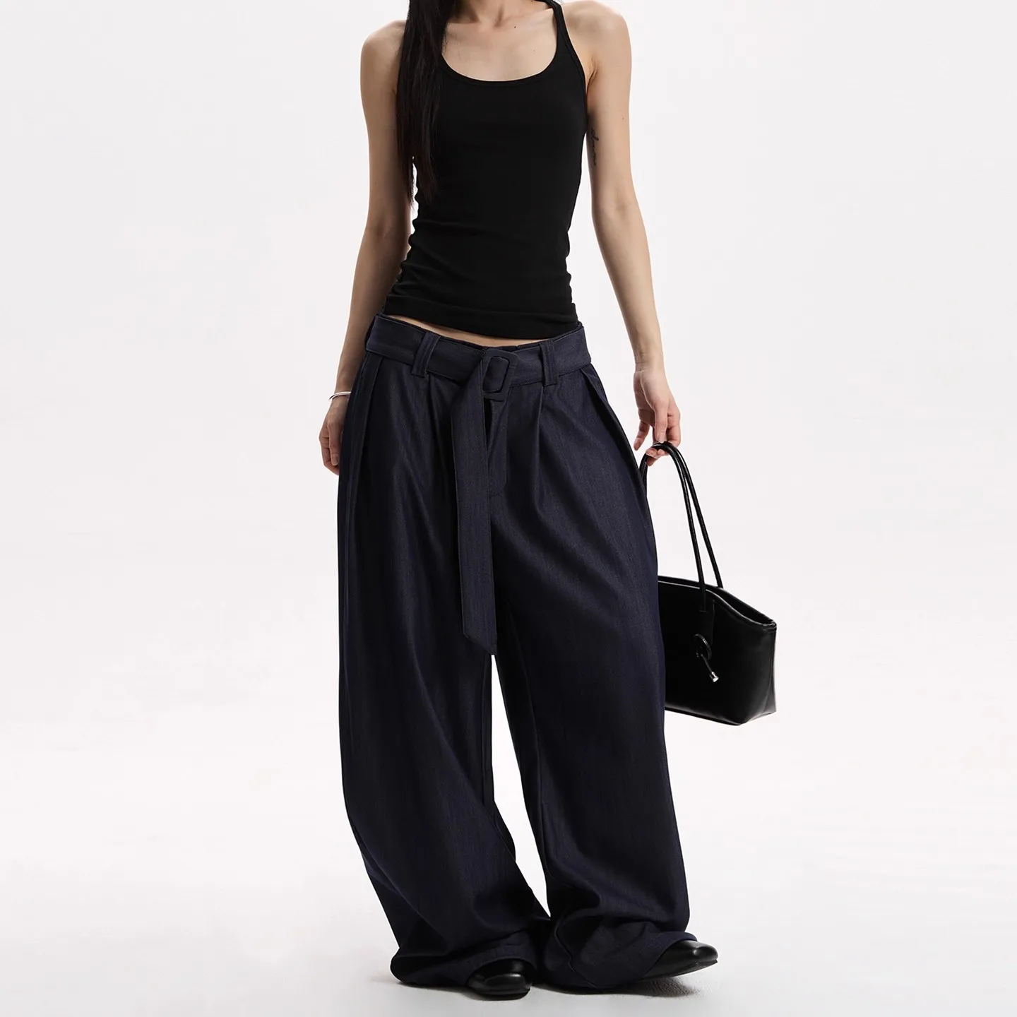 Unisex Wide Leg Pants 2026 New American Retro Cleanfit Pants For Women Draped Wide Leg Trousers Y2K Casual Loose Long Pants