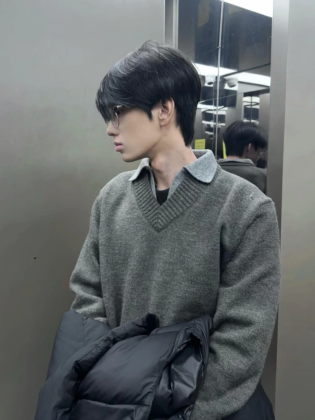 

Deep ey Arctic Fce Knit Sweater Men's Autumn Winter American Sle Lazy Knitted irt Loose Fit Soft Polyester Fiber