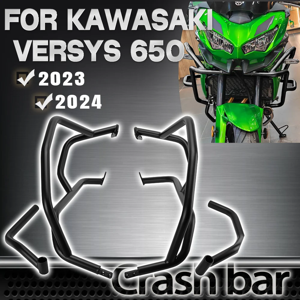

Motorcycle Engine Guard Crash Bar Bumper Falling Protector For Kawasaki Versys 650 Versys650 2023 2024 Fall Protection Bumper