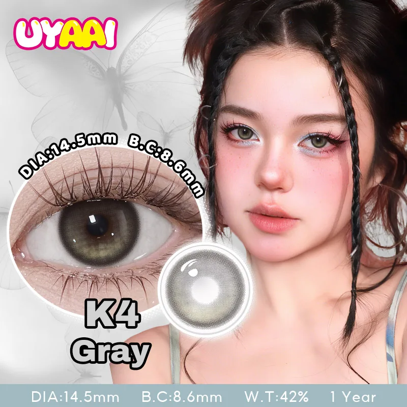 UYAAI Farbe Kontakt Braun Augenfarbe Linsen Make-up Farbige Schüler Frau Make-up Grüne Linse Schwarze Linse Natürlicher Look Frau Zubehör – Detail 14