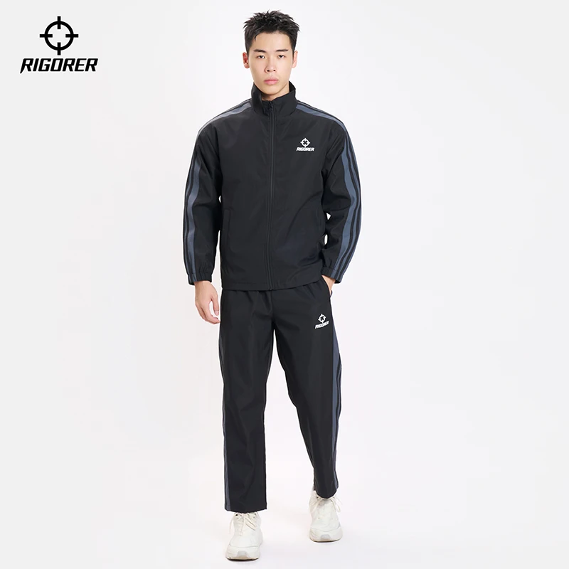 

RIGORER Autumn new sports suit, outdoor running and climbing clothes, waterproof and breathable fitness training warm-up clothes