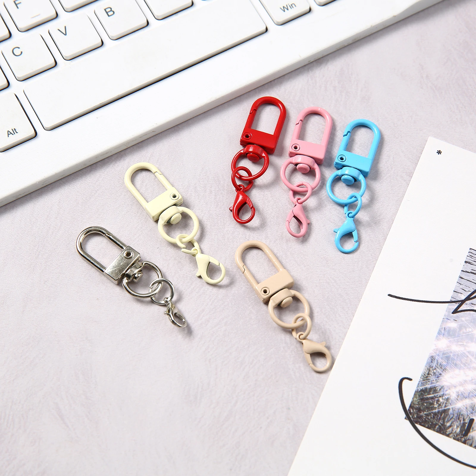 10/50/100 pcs High Quality Colorful Alloy Snap Lobster Clasp Hooks Keychain Hooks Metal DIY Crafting Essential