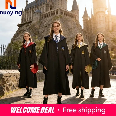 Robe de sorcier Beast Kingdom pour adulte, cape magique, costume de cosplay, tailles S-XXL, idéal pour Halloween, fête à thème universitaire