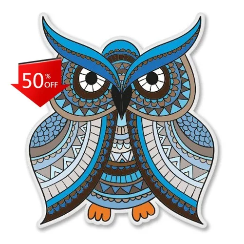 

Owl Colorful Pattern Phone Cool Walls Window Boat Camper Van Accessory Vintage Cute
