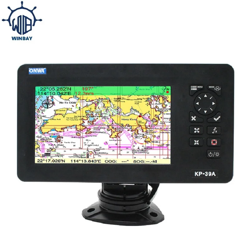 ONWA KP-39A 7 Inch GPS Chart Plotter With Class B AIS Transponder K-Chart And C-Map