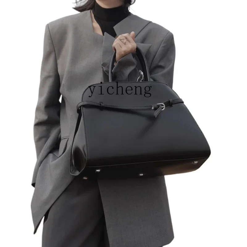 

XL Simple Premium Slack Large Capacity Commuter Handbag First Layer Cowhide Women's Bag