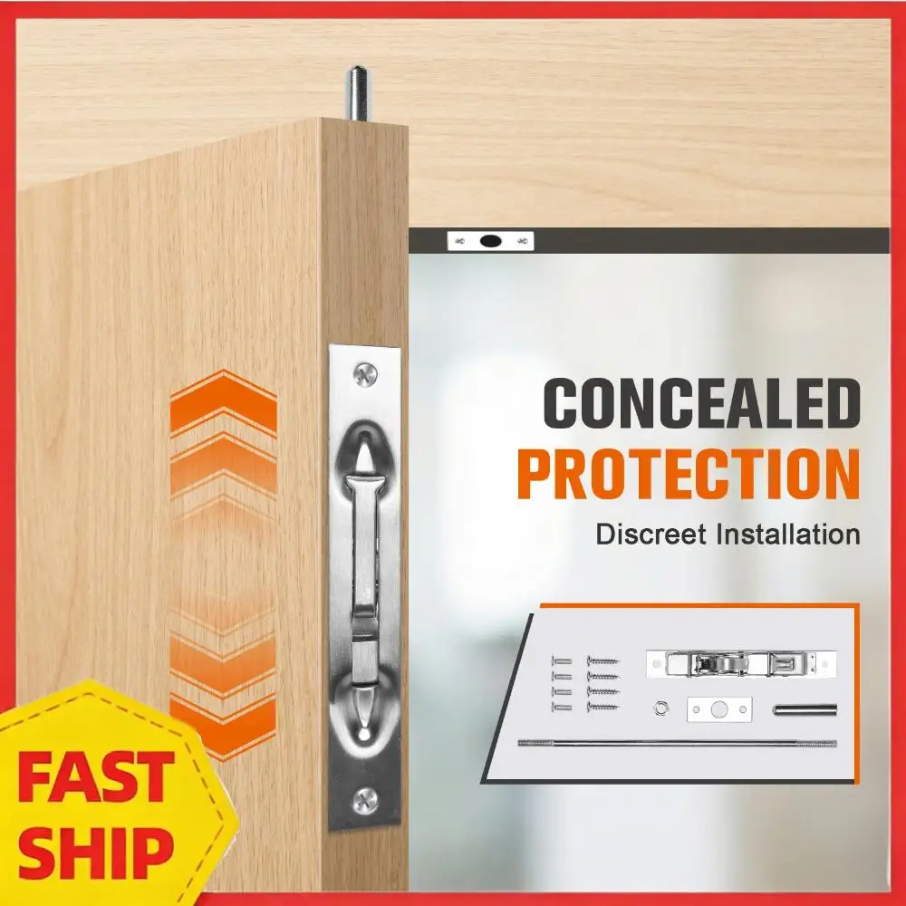 

10 Packs Latch Slide Bolt Lock 16.54inch Lever Extension Door Flush Bolt Solid Stainless Steel for French Doors Composite Doors