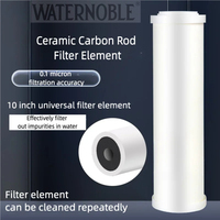 Waternoble - 10 Inch Universal Ceramic Activated Carbon Filter Element Water Purifier Direct Drinking Filter Washable Reusable