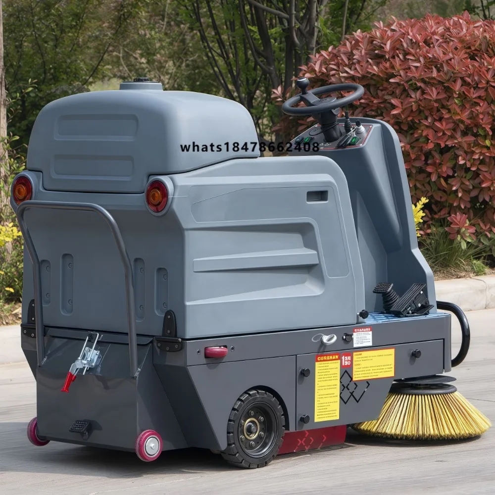 Floor Scrubber Ride on Battery Electric 48V Road Floor Cleaning Machine Sweeper