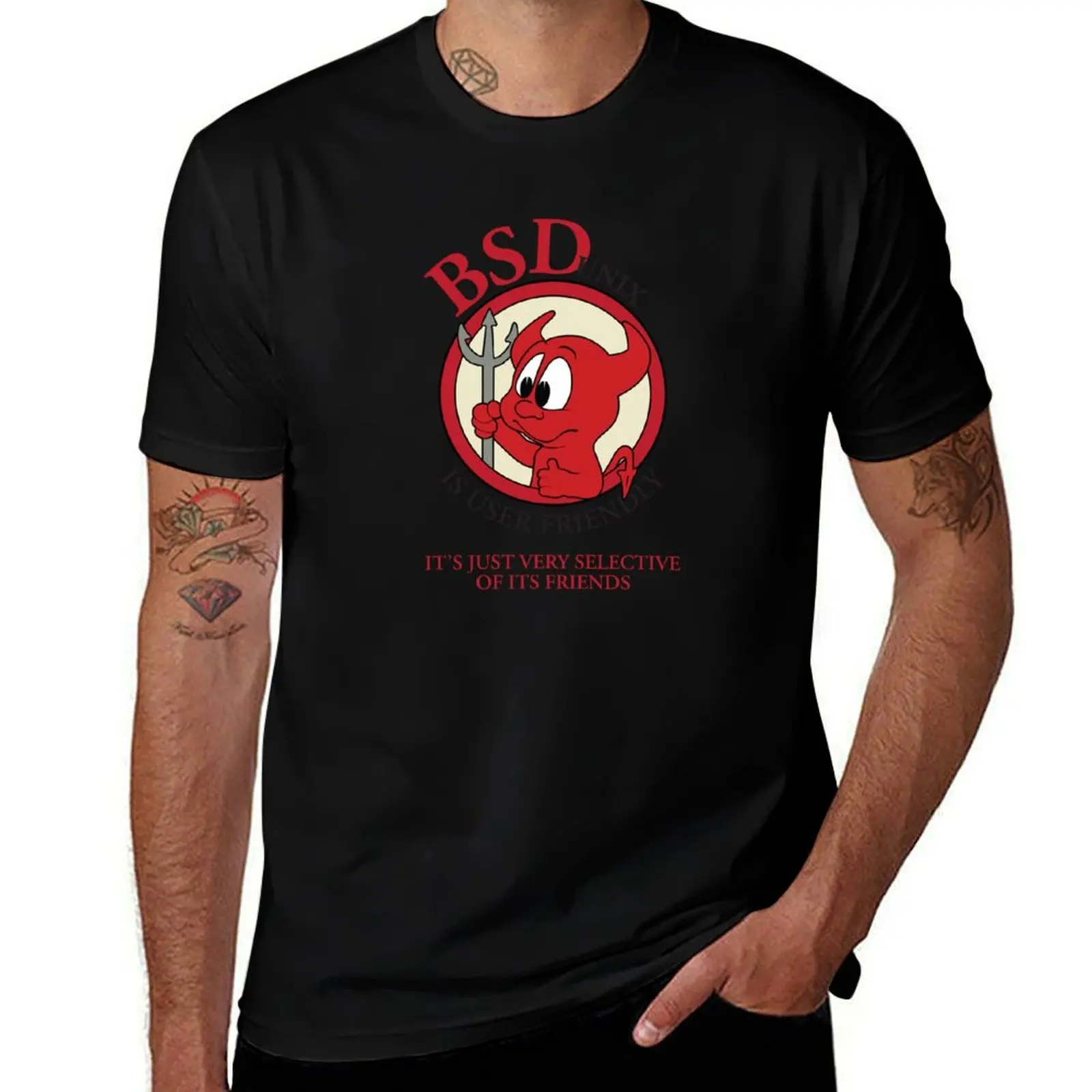 BSD Unix is User Friendly...Its Just Very Selective of Its Friends T-Shirt anime t shirts for man T-Shirt