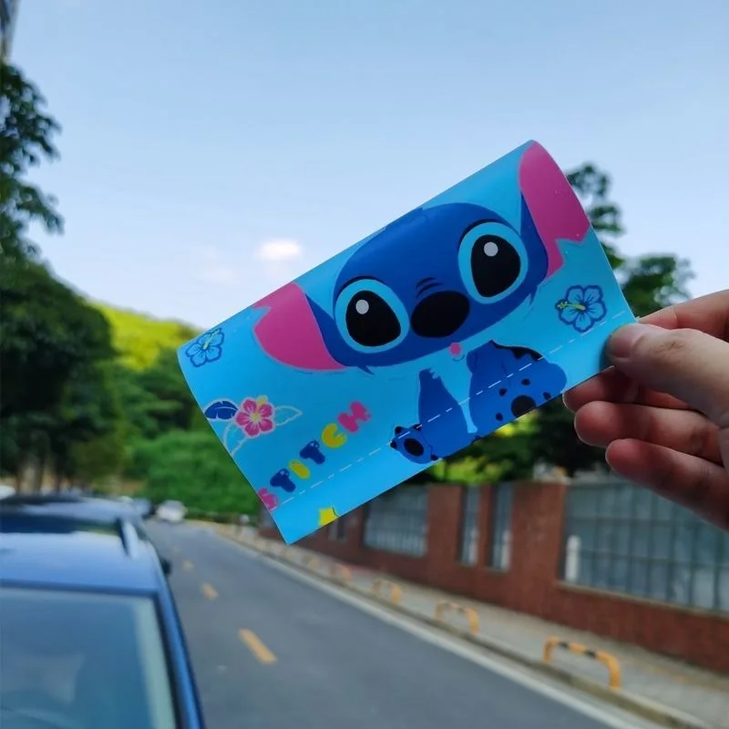 Disney Stitch Car Washing Labels PVC Waterproof Washing Mark Door Tag Stickers Cartoon Trunk Door Tailgate Car Decoratiions