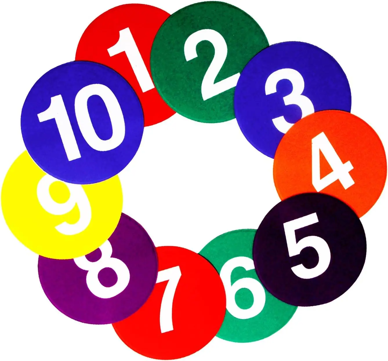 

9 Inch Anti-Slip Spot Markers, 10/24 Poly Dots for Agility Drills, Basketball, Football Training and Exercise