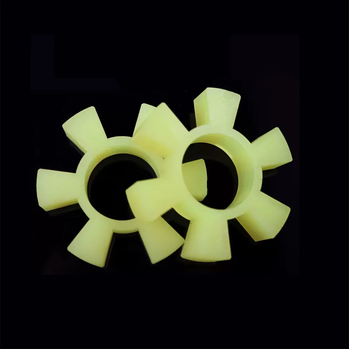 Polyurethane Coupling Buffer Pad Yellow T-Shaped Plum Blossom Hexagonal Water Pump Wheel Pad Rubber Elastic Block