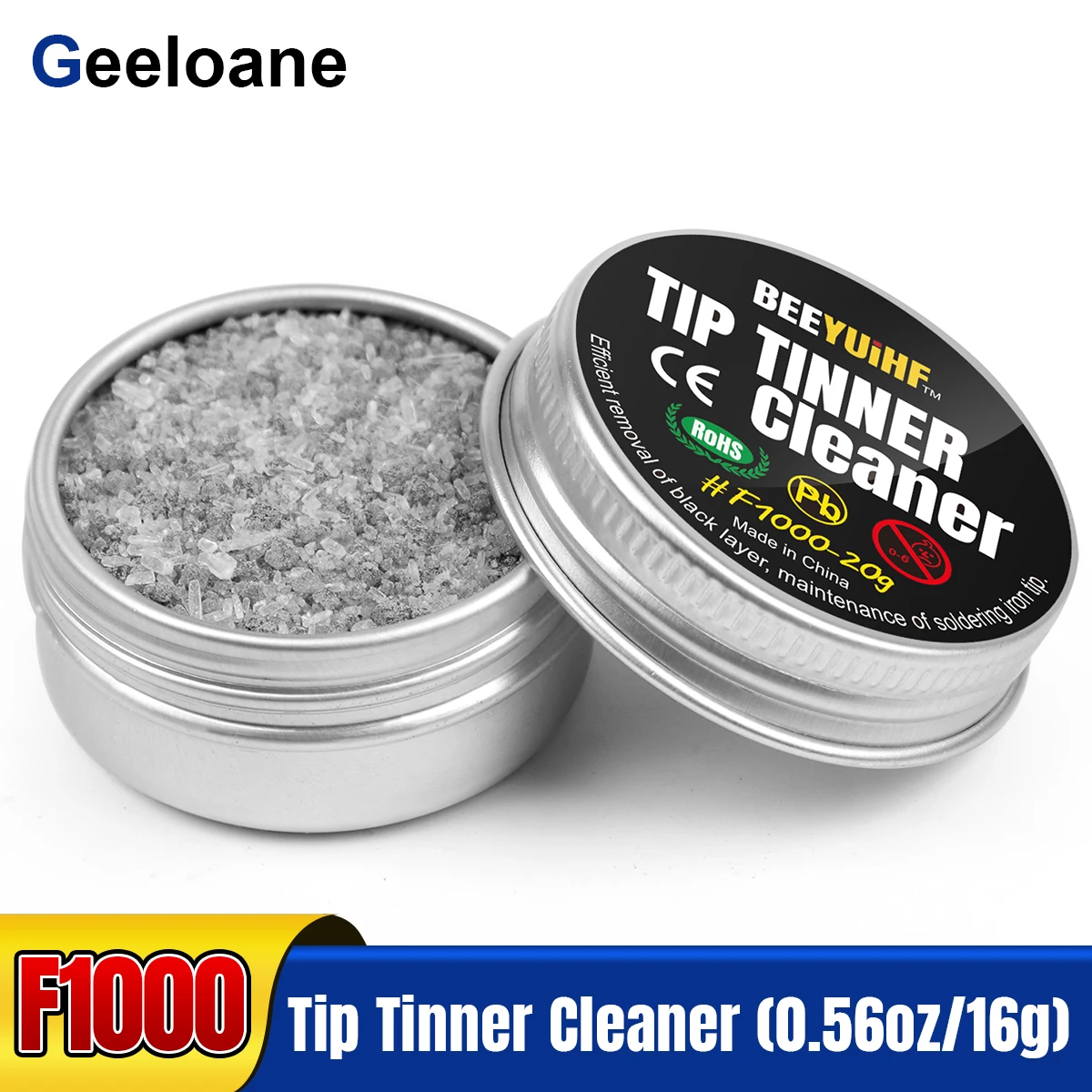 GEELOANE Soldering Iron Tip Cleaner Lead Free Oxidation Cleaning Paste Refresher Tip Tinner Flux Soldering Cleaning (0.56oz/16g)