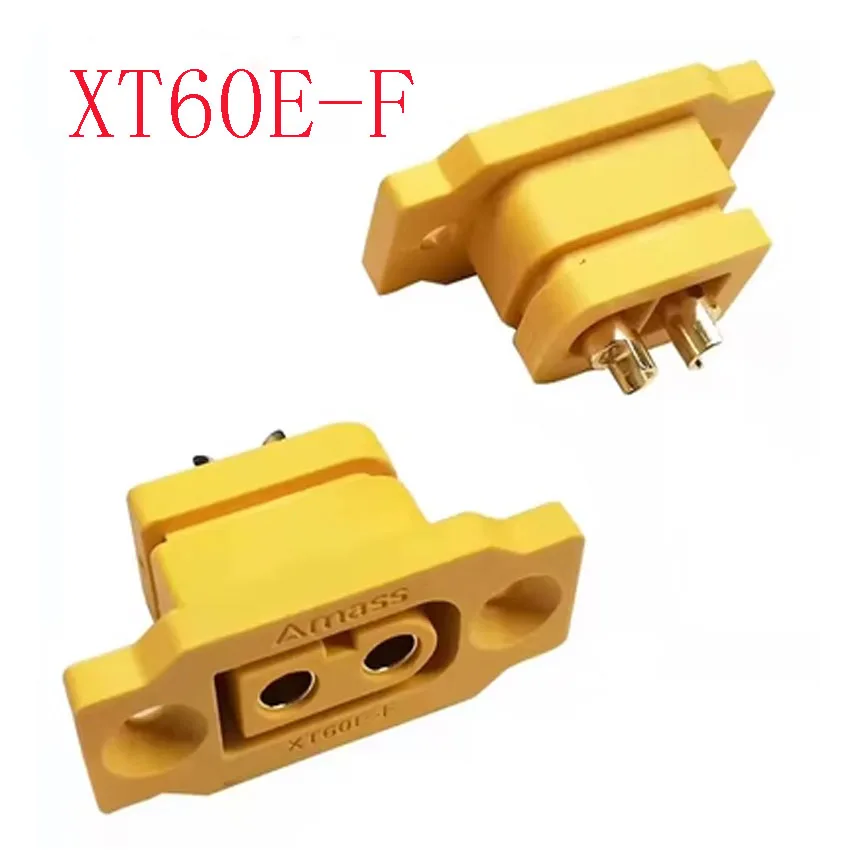 1/2/5/10pcs Amass XT60E-F Female Plug Battery Connecting Adapter Large Current Gold/Brass Ni Plated Power Connector for RC Model