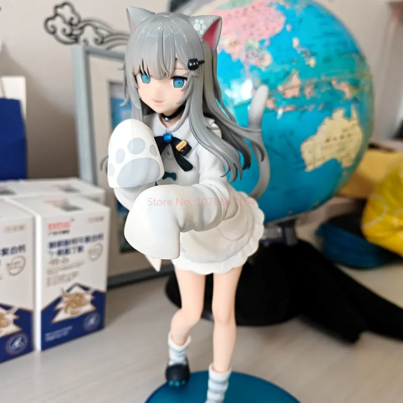 Nachoneko figura canal hennyano anime gato menina pvc figura de ação brinquedo jogo estátua coleção personalizada ko modelo boneca brinquedo presente