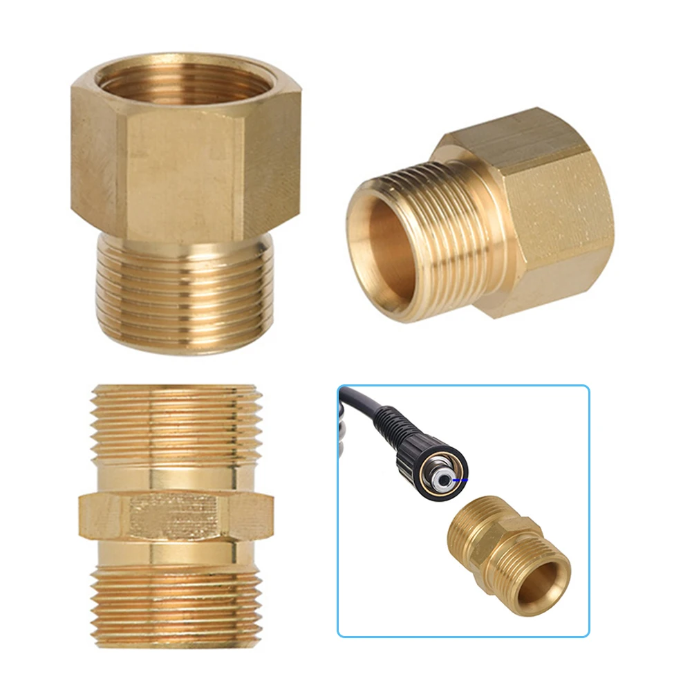 Pressure Adaptor Gold Pressure Hose for m22 Swivel Fitting Daily Use Double Inner Cable Hard Texture Pressure Adaptor