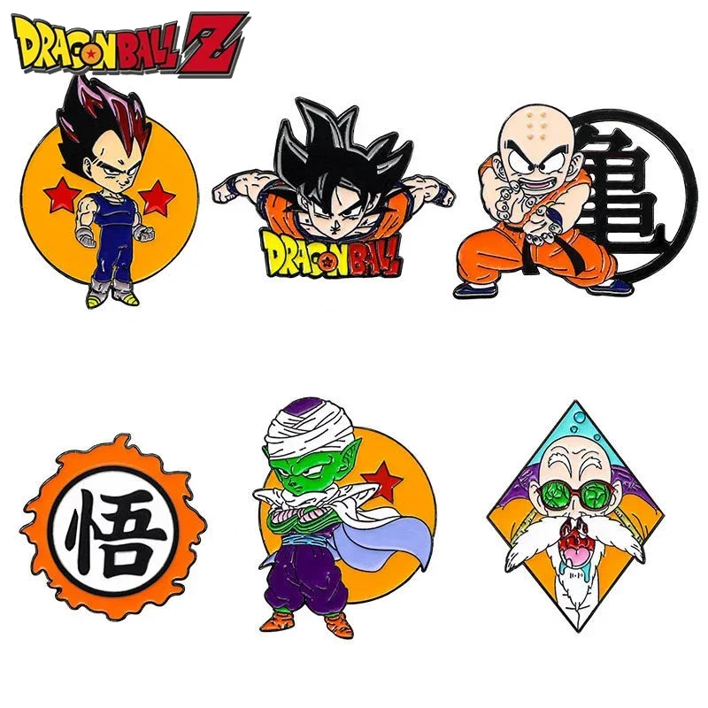 Dragon Ball Z Anime Goku Brooch Children Clothing Decorative Badge Men Cartoon Backpack Alloy Personality Badge Accessories