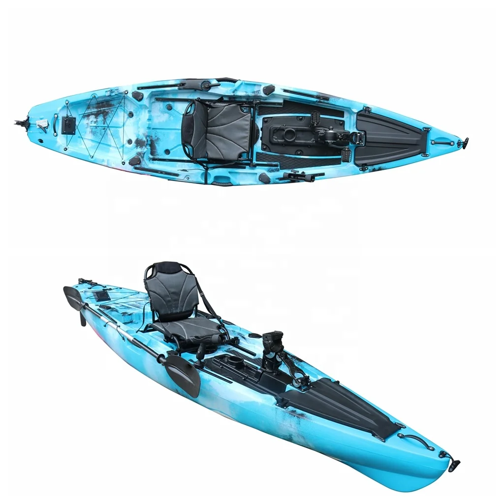 

Premium Price Pedal Drive Fishing Kayak Vicking 12FT Single Person Sit on Top Plastic Touring with 360 Rotatable Aluminum Seat