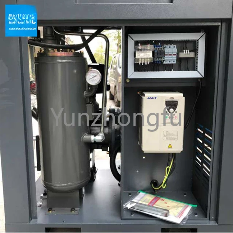 2022 New arrival VSD VFD inverter variable frequency speed drive 55kw 70HP 8bar silent rotary screw air compressor for mining