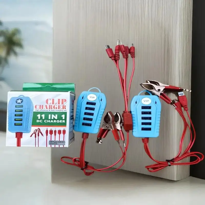 New 1Pcs USB Interface Universal Battery Mobile Phone Charger 4/5USB Multifunctional Clip Charger DIY Accessories