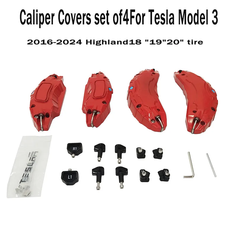 

4pcs/set Brakes Caliper Covers for Tesla Model 3 2016-2024 Accessories