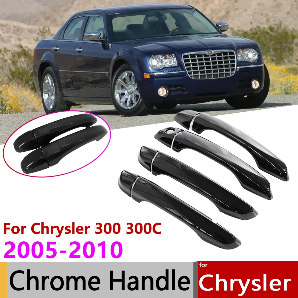

Для Chrysler 300 300C 2005 2006 2007 2008 2009 2010 глянцевый черный чехол на дверную ручку защитные наклейки внешние аксессуары