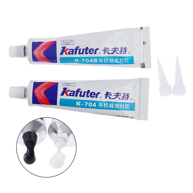45G Perekat Industri Silikon K-704 704B RTV Karet Silikon Putih/Hitam Lem Silikon Sealant Perlengkapan Kantor