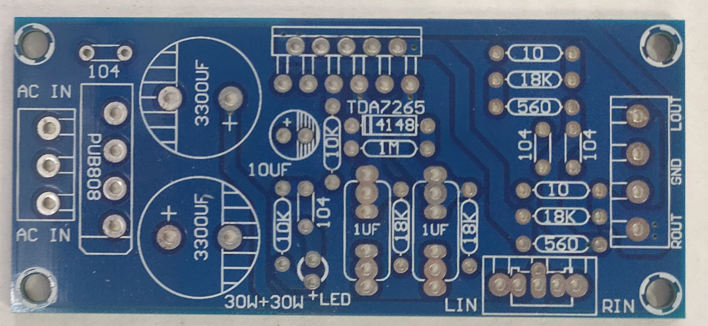 New version TDA7265 amplifier board dual channel pure rear stage