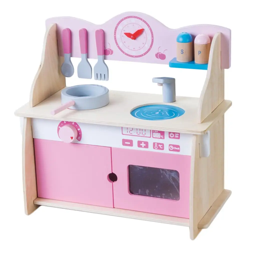 kitchen Set with Baking Oven, Stove, Sink And Cookware Play House Toy