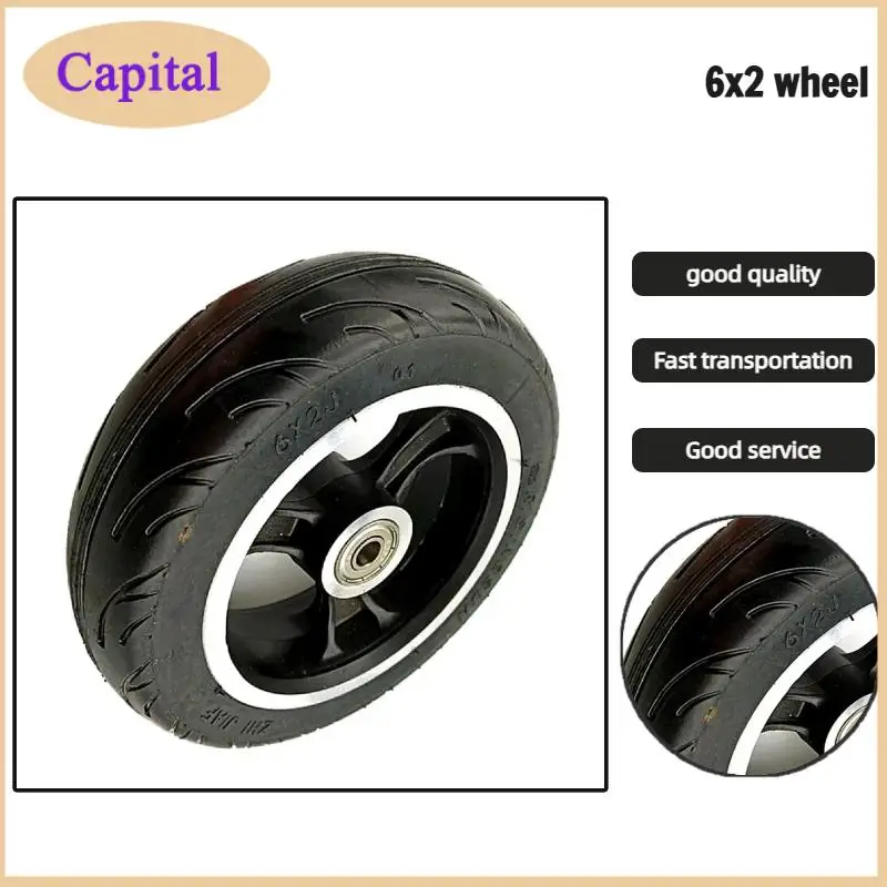 6X2 Solid Tires with Hub Set (6 Inch) - High-Quality Option for Scooters