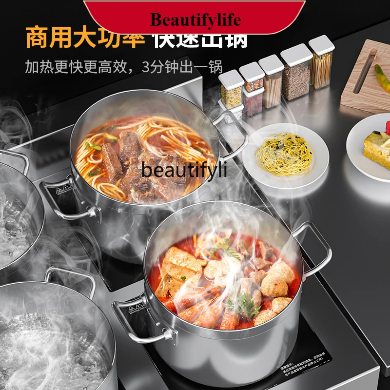 E132 Commercial Induction Cooker Multi-Head Electric Ceramic Stove 3500W High Power Potfurnace Spicy Hot Stove