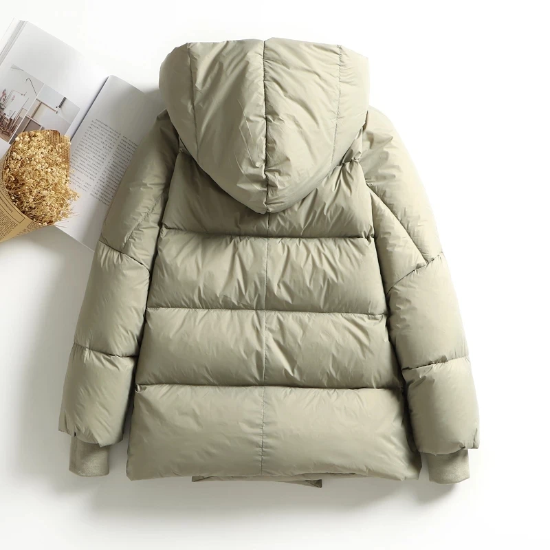 Women\'s Winter Down Jacket 2022 New Oversized Hooded Puffer Coat Female Bat Sleeve Plus size Casual Loose Thick Warm Overcoat